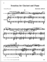 Sonatina - Malcolm Arnold - Partition - Clarinette
